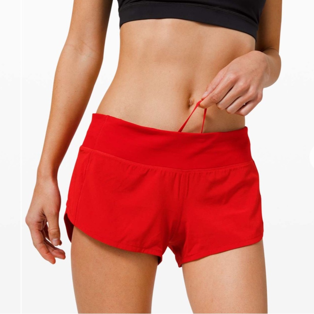 Lululemon Athletica Dark Red Speed Up Shorts